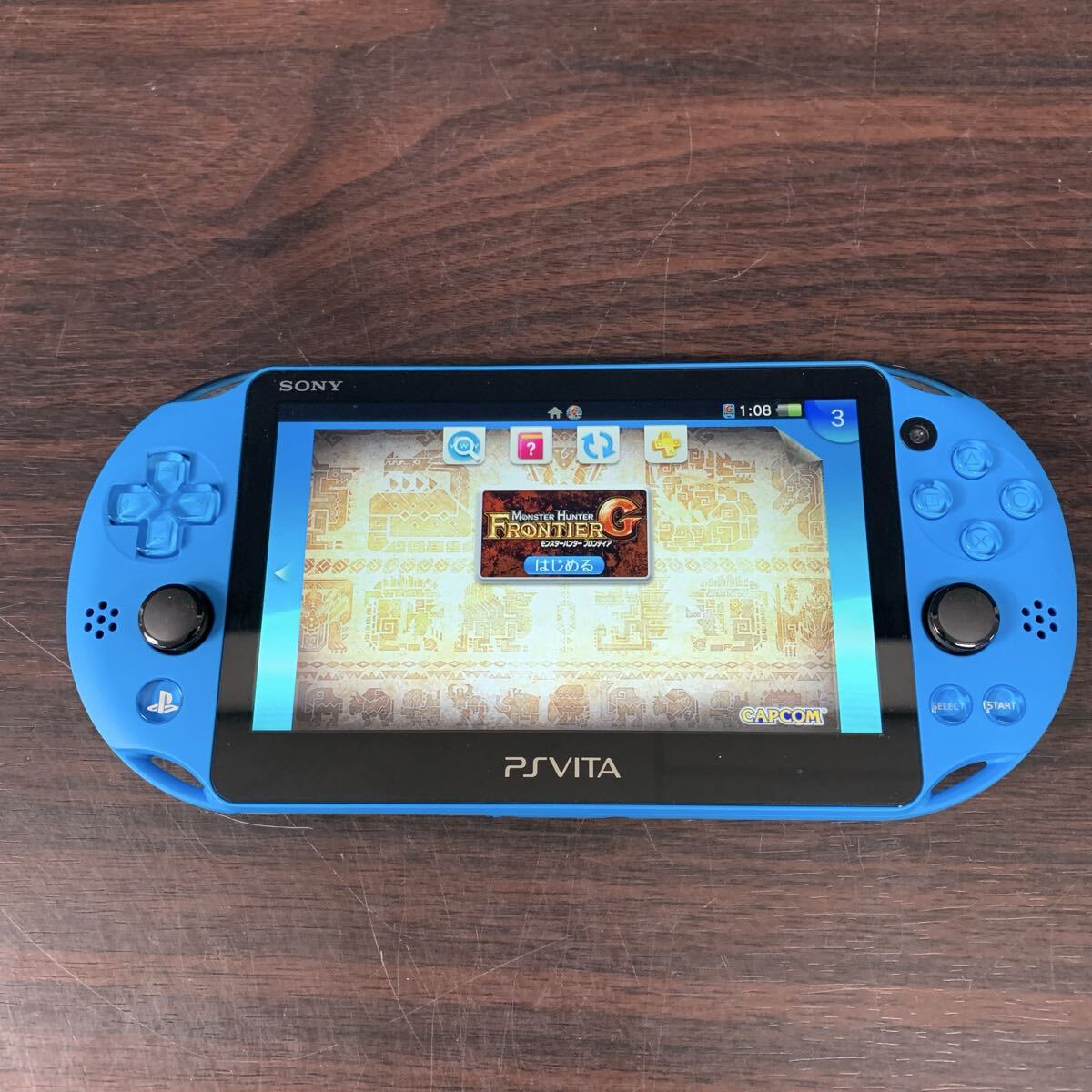●【売り切り】そこそこ美品 SONY ソニー PlayStationVita PCH-2000 Wi-Fiモデル アクアブルー 箱/説明書/ソフト付属 動作確認済み_画像8