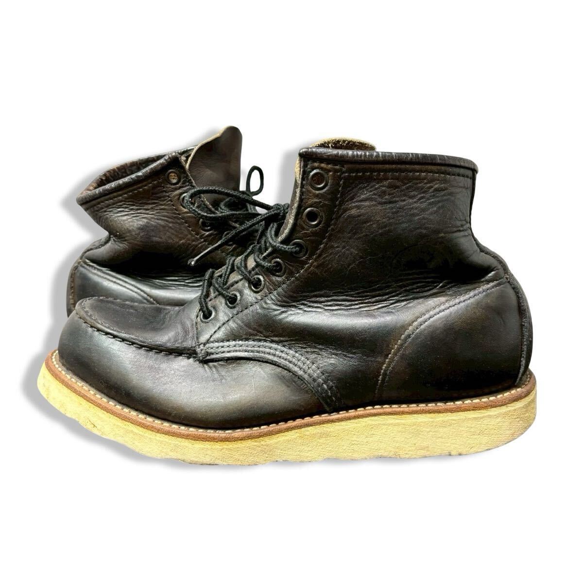 1 レア 正規品 VINTAGE RED WING レッドウィング 1997s 875 Classic Moc 6インチ クラシック モックトゥ レザー ブーツ 犬刻印 8 D_画像3