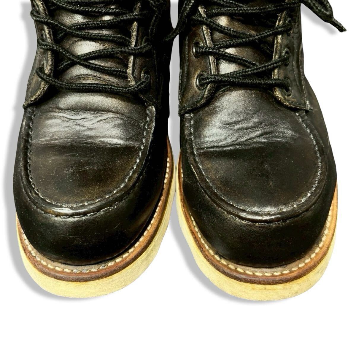 1 レア 正規品 VINTAGE RED WING レッドウィング 1997s 875 Classic Moc 6インチ クラシック モックトゥ レザー ブーツ 犬刻印 8 D_画像7