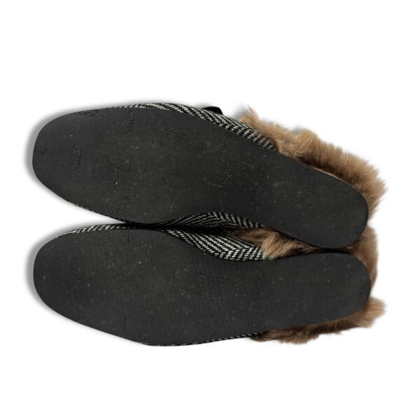 23 正規品 GUCCI グッチ シェブロン織り GGマーモント プリンスタウン ローファー シューズ シェリーライン メンズ イタリア製_画像6