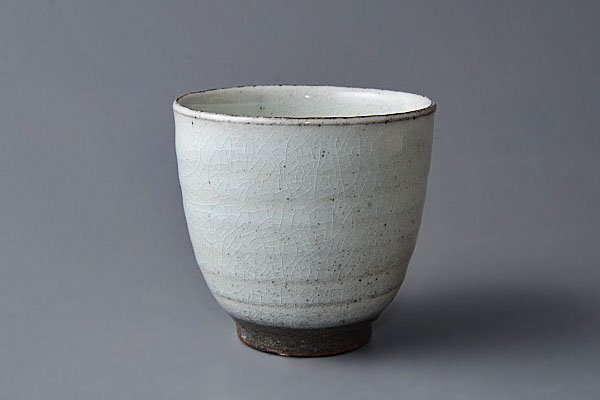 k408【和み】現代作家 木村盛伸 粉引手湯呑 検 人間国宝現代作家民藝現代アートインテリアContemporary _画像2