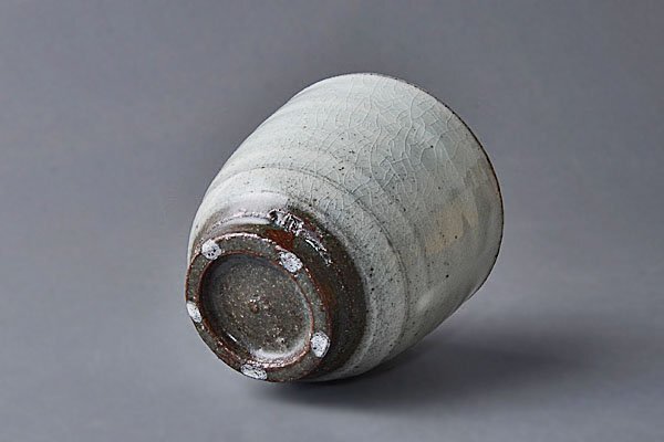 k408【和み】現代作家 木村盛伸 粉引手湯呑 検 人間国宝現代作家民藝現代アートインテリアContemporary _画像4