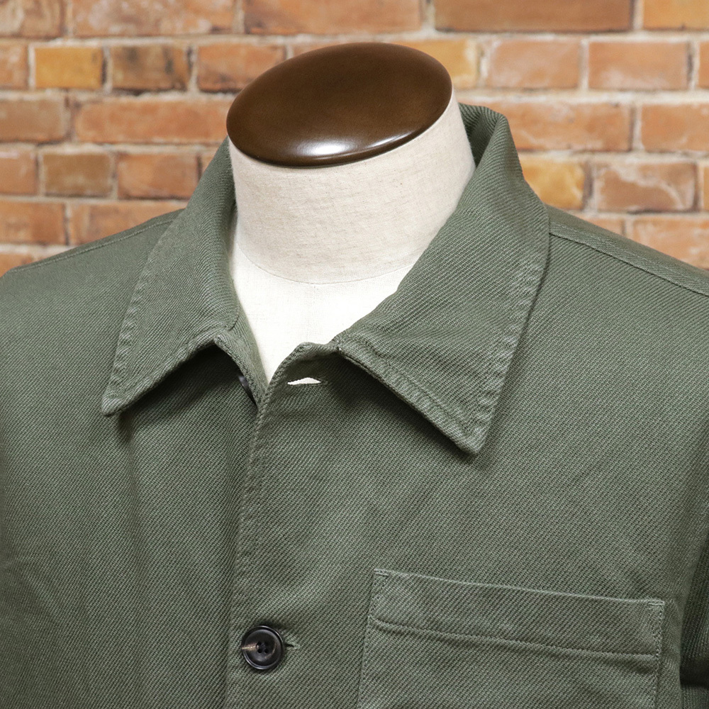 1円/Nudie Jeans/Mサイズ/シャツジャケット BARNEY WORKER JACKET カバーオール ヌーディージーンズ 新品/カーキ/mb130/_画像2