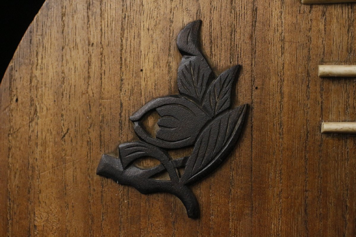 【LIG】中国古楽器 寒夕銘 漢詩月琴 唐物 中国琵琶 時代弦楽器 2511133_画像7