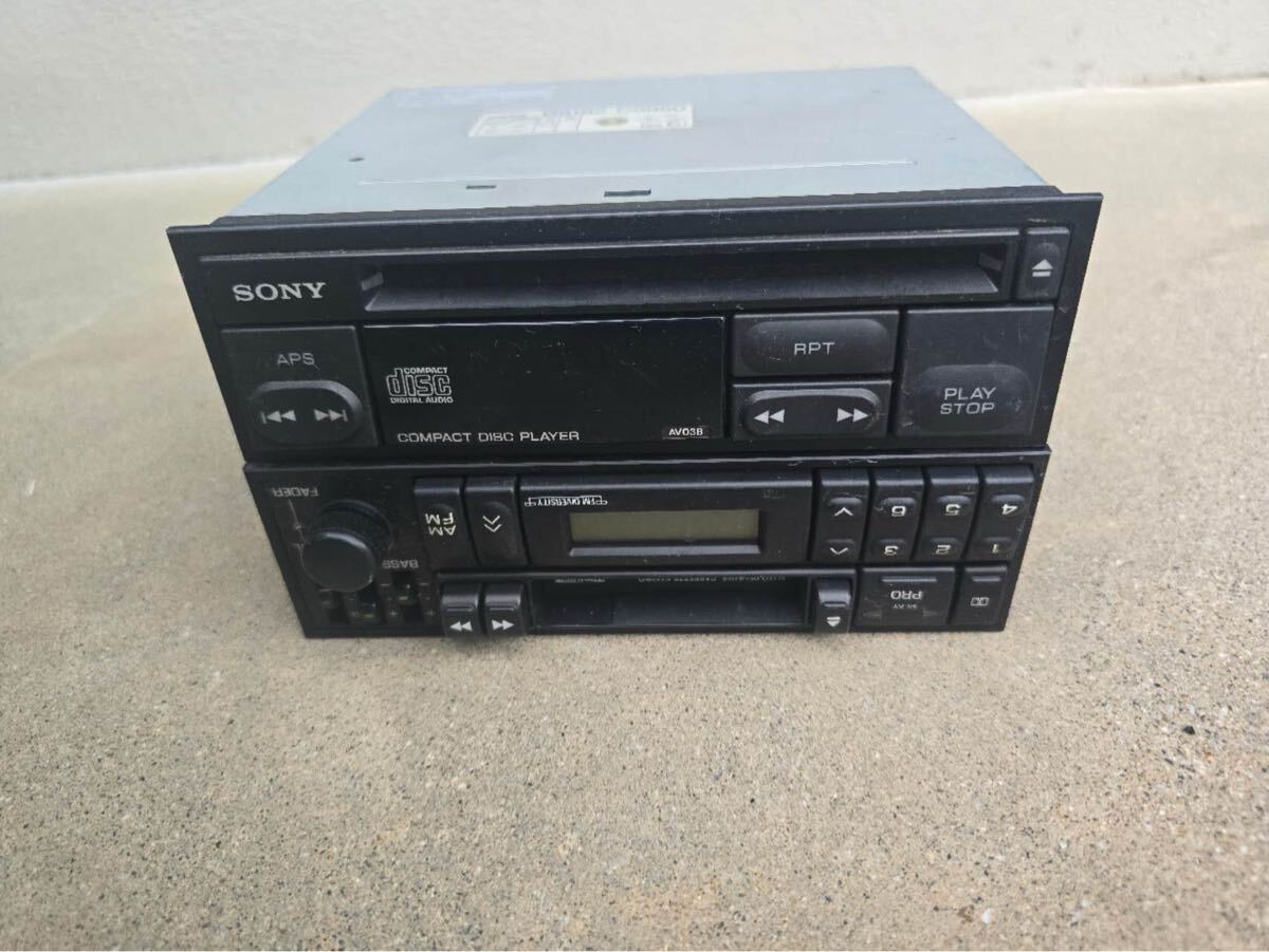 SONY ソニー CDX-5N23W クラリオン PN-9303E CD カセットデッキ 現状品_画像1
