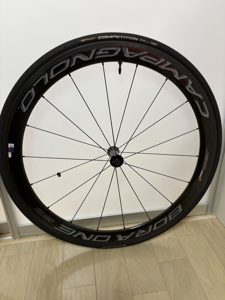  campagnolo Bora One 50 Tubular DarkLabel カンパニョーロボーラワン 50 チューブラー ダークラベル シマノフリーリムブレーキ前後セット_画像3