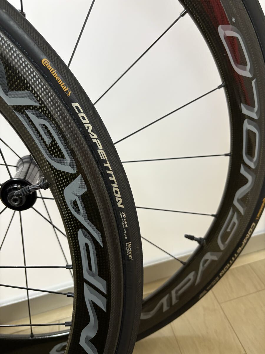 campagnolo Bora One 50 Tubular DarkLabel カンパニョーロボーラワン 50 チューブラー ダークラベル シマノフリーリムブレーキ前後セット_画像6