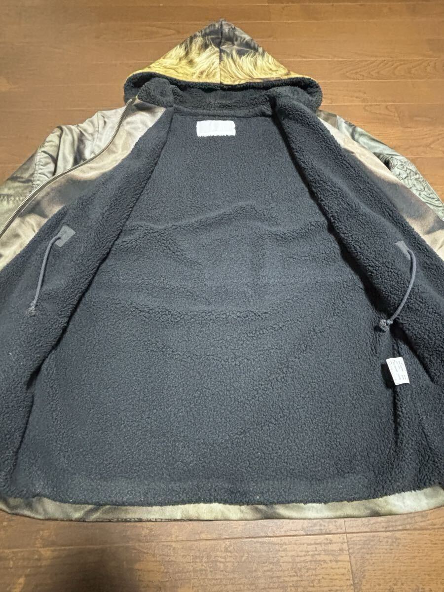 TALKING ABOUT THE ABSTRACTION 転写 N-3B ダブルジップ パーカー 裏生地フリース素材 TATA 初期_画像6