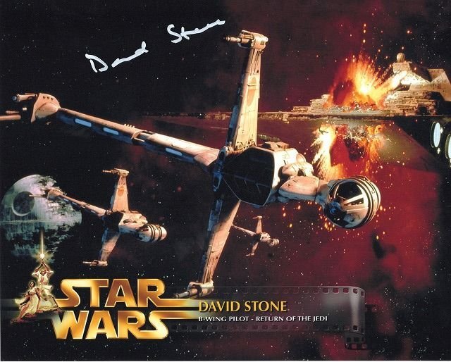 【UACCRD】デヴィッド・ストーン直筆サイン■スターウォーズ ジェダイの帰還　Bウイングパイロット●_画像1
