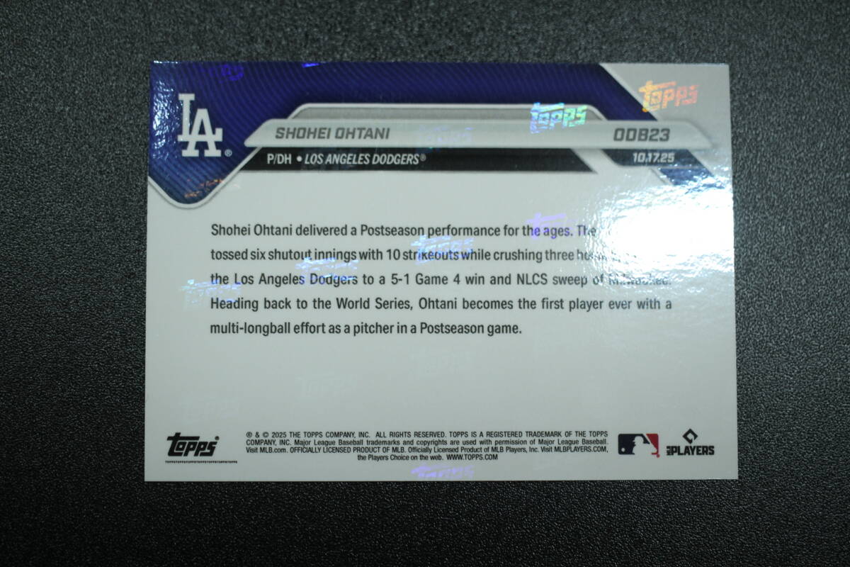 非売品 2025 ToppsNOW RTOD 大谷翔平 1日3HR記念　ボーナスカード 2025 MLB TOPPS NOW Road to Opening DayB①_画像2