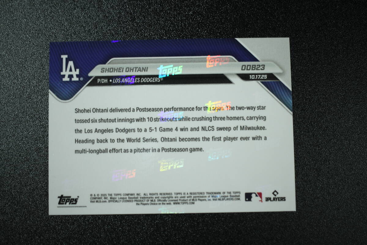 非売品 2025 ToppsNOW RTOD 大谷翔平 1日3HR記念　ボーナスカード 2025 MLB TOPPS NOW Road to Opening Day C③ Shohei Ohtani MVP_画像3
