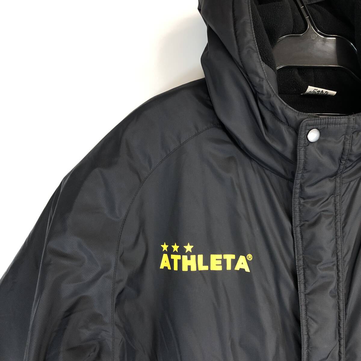 ATHLETAa потертость ta с хлопком bench пальто черный свободный размер 