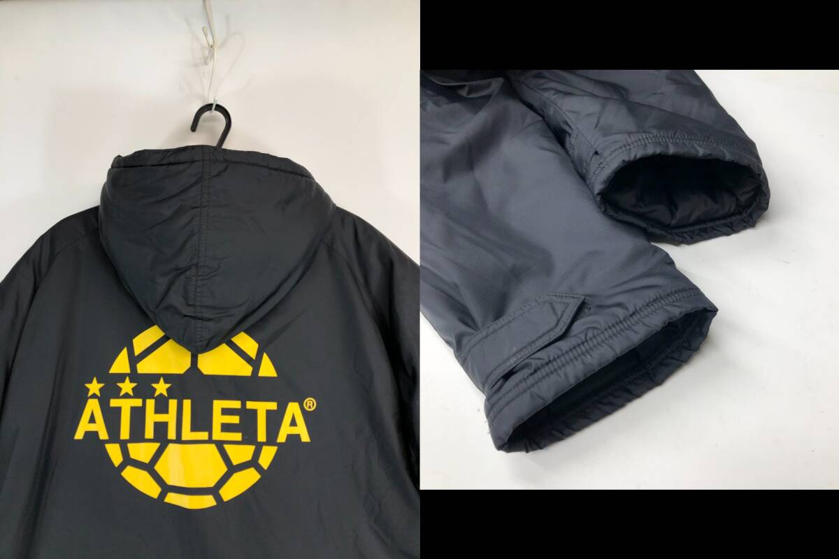 ATHLETAa потертость ta с хлопком bench пальто черный свободный размер 