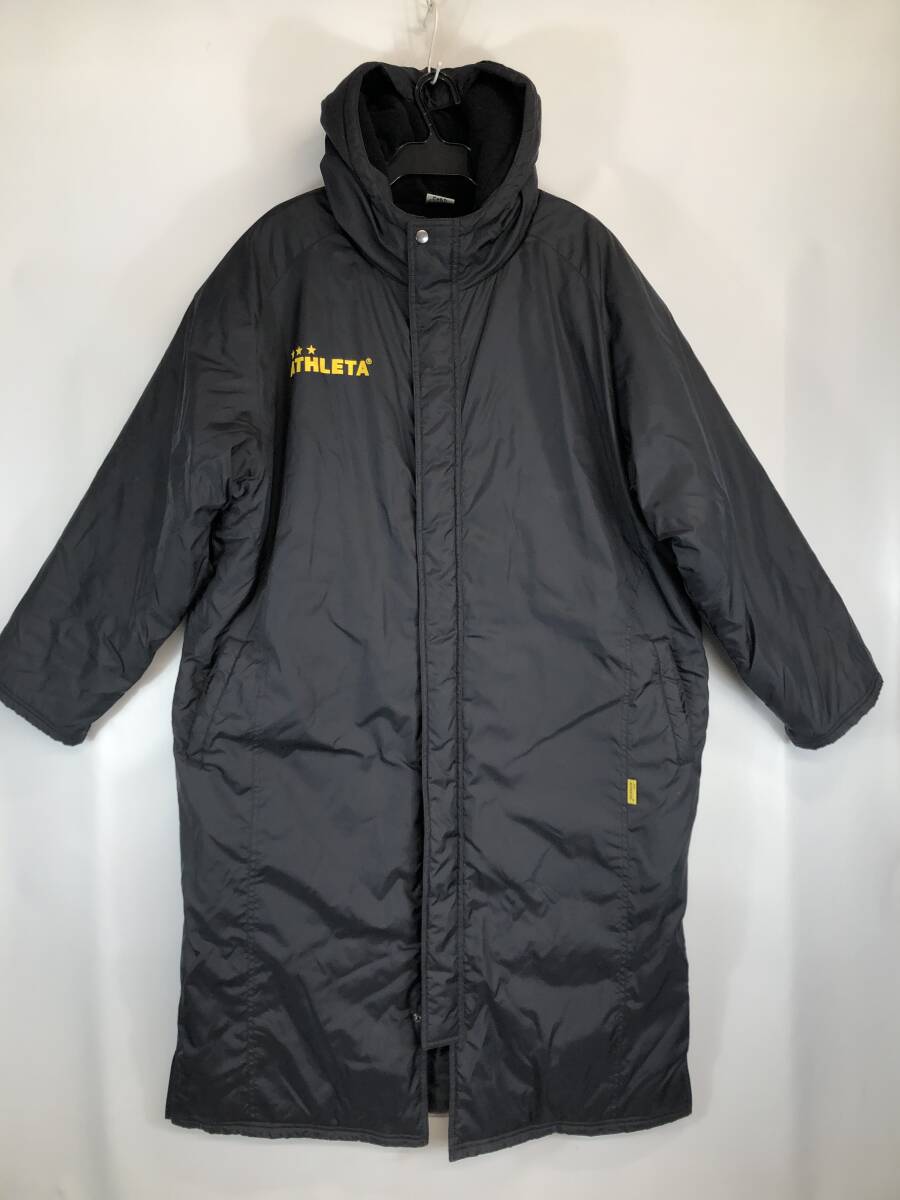 ATHLETAa потертость ta с хлопком bench пальто черный свободный размер 