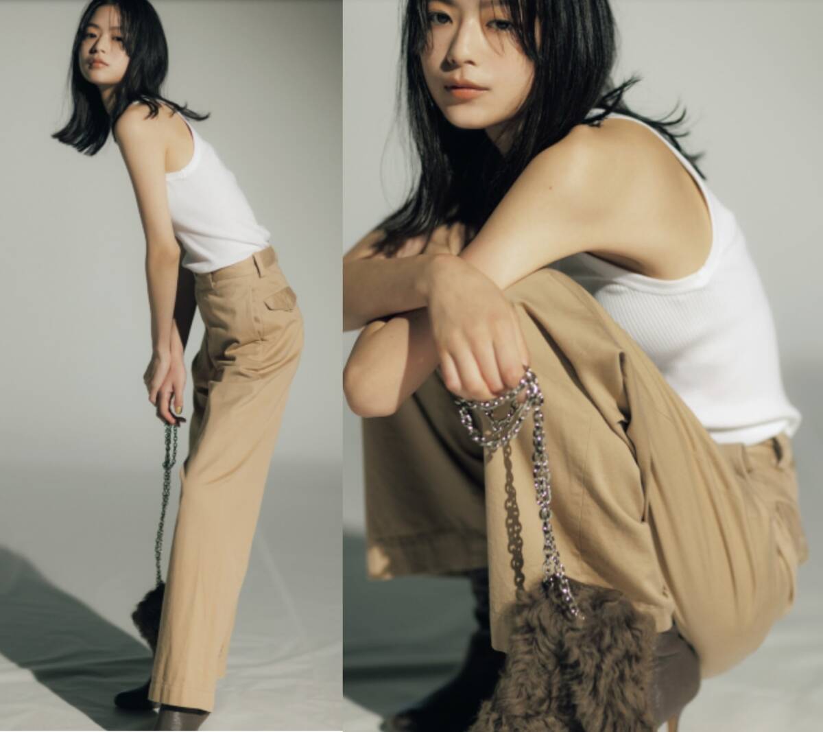 美品　42,900円　MADISONBLUE マディソンブルー　Oggi掲載チノパン　チノ ハイウエストパンツ　00　MB999-3031 　ベージュ_画像2