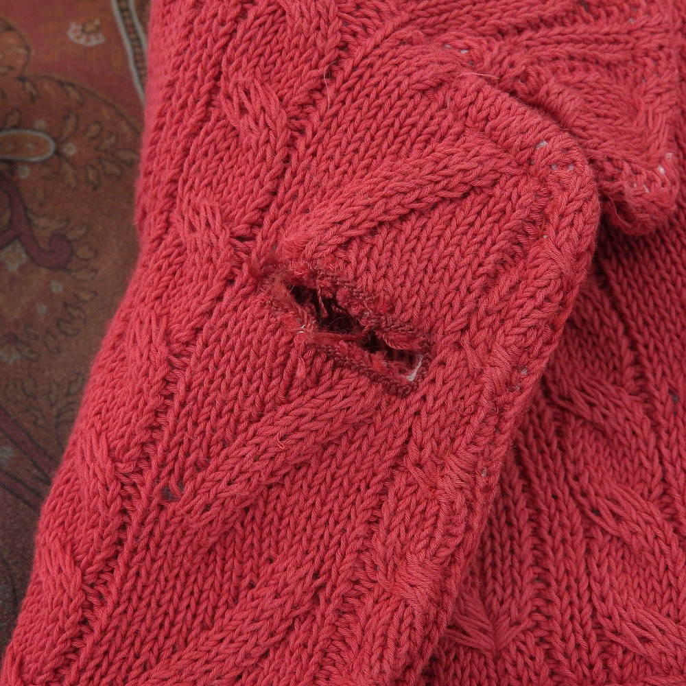  хорошая вещь ETRO Etro подкладка peiz Lee рисунок вязаный охота жакет блузон M красный 