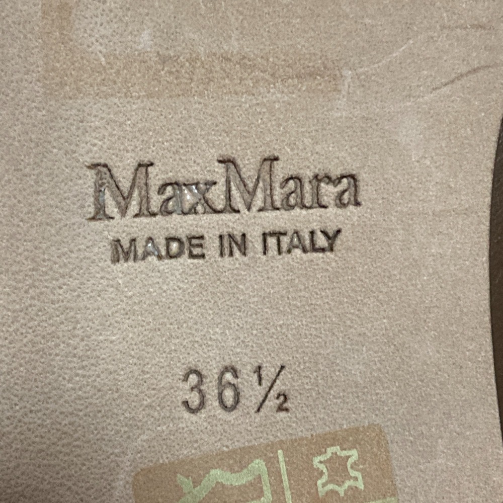  не использовался Max Mara Max Mara кожа цепь мокасины обувь Loafer размер 36.5 23.5cm соответствует Brown 