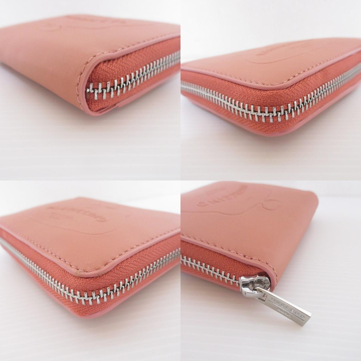  не использовался 25SS Weekend Max Mara we k end Max Mara PASTICCINO раунд застежка-молния compact бумажник кошелек orange 