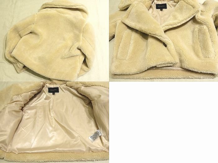 美品 C64 バナナリパブリック ショート ボア コート ◆ XS レディース ジャケット 薄めのベージュ系 アウター BANANA REPUBLIC ▼7K_画像2