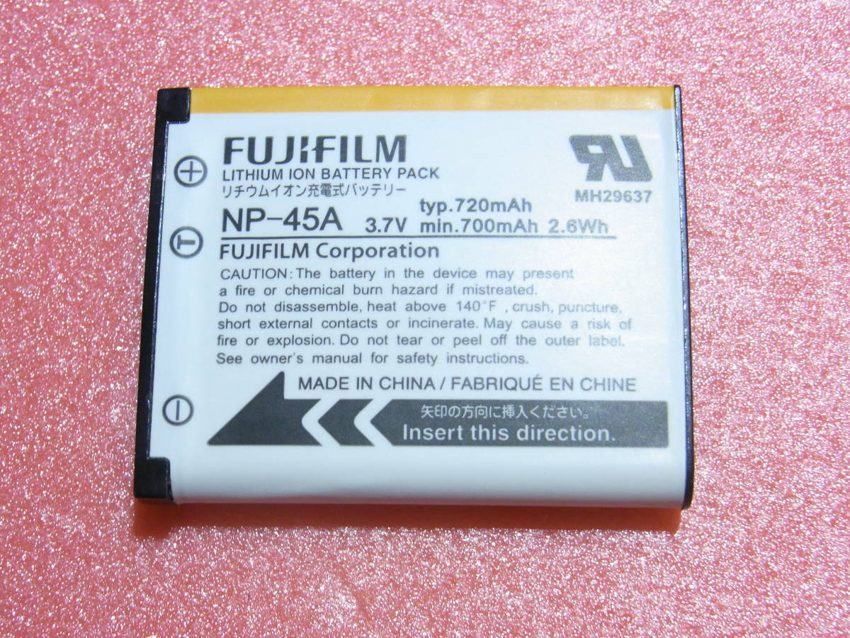 【即決】 FUJIFILM フジフイルム 【純正品】 バッテリー NP-45A 動作品_画像1