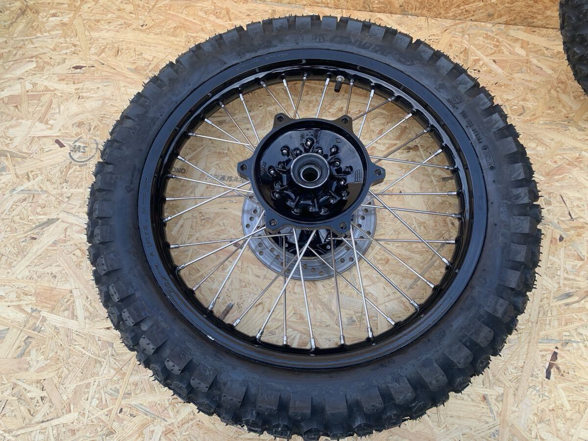 YAMAHA Yamaha DT125R 3FW передний и задний (до и после) колесо комплект шина новый товар 9312km совершенно распродажа один шт роза si выставляется.