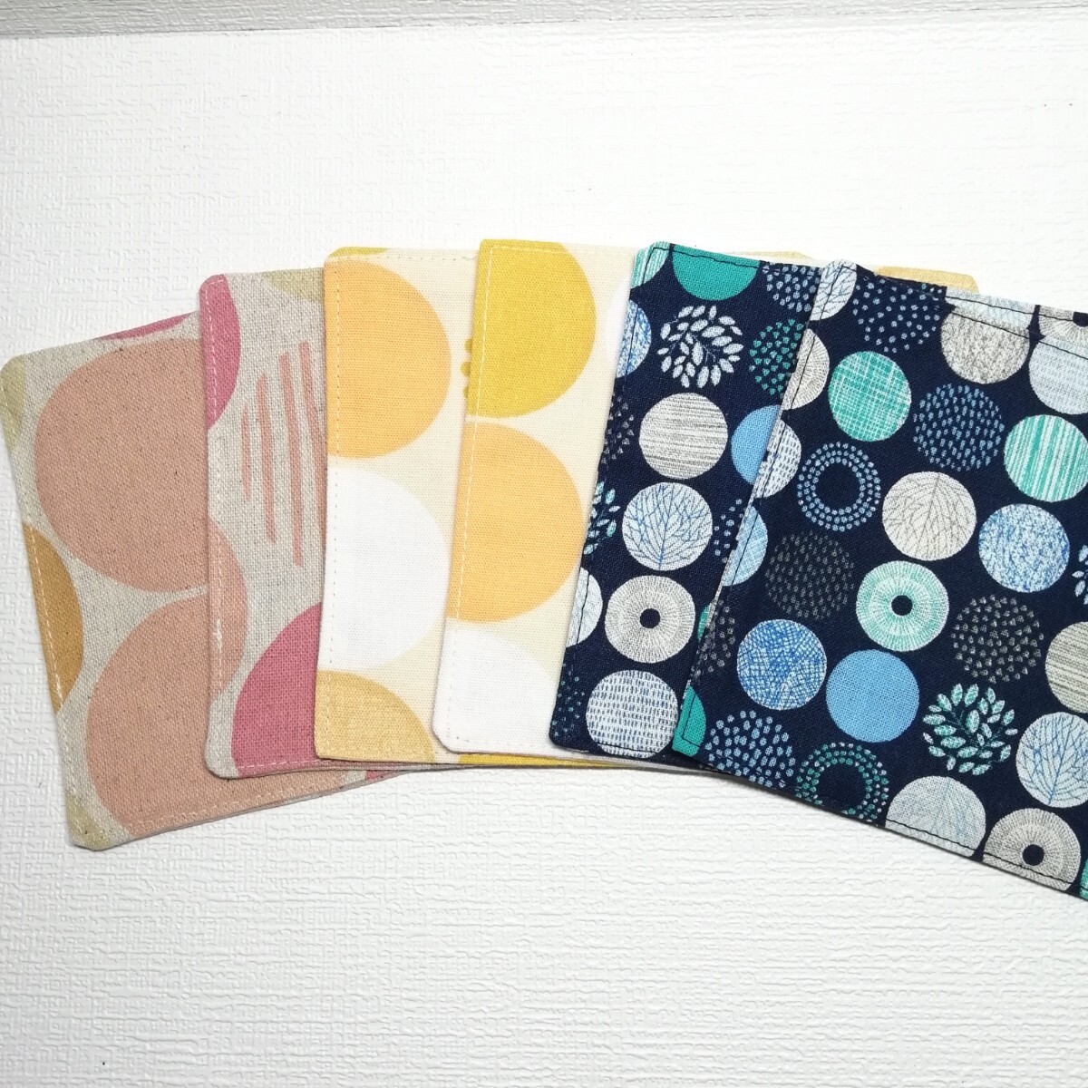 ドット柄(3種)☆ハンドメイド☆コースター☆6枚セット_画像1