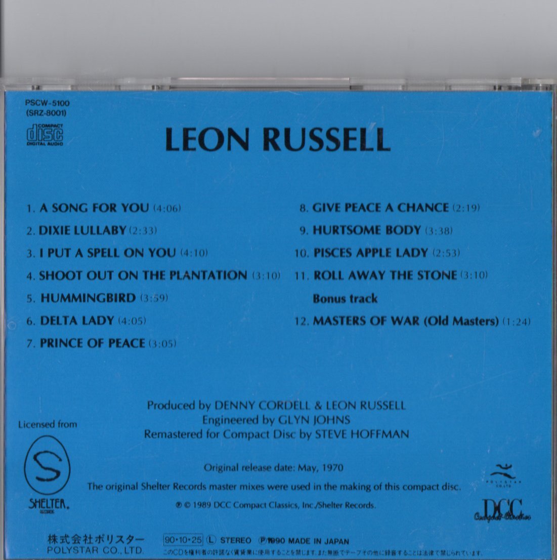 Leon Russell /７０年リマスター/スワンプ、ルーツ、フォーク_画像2