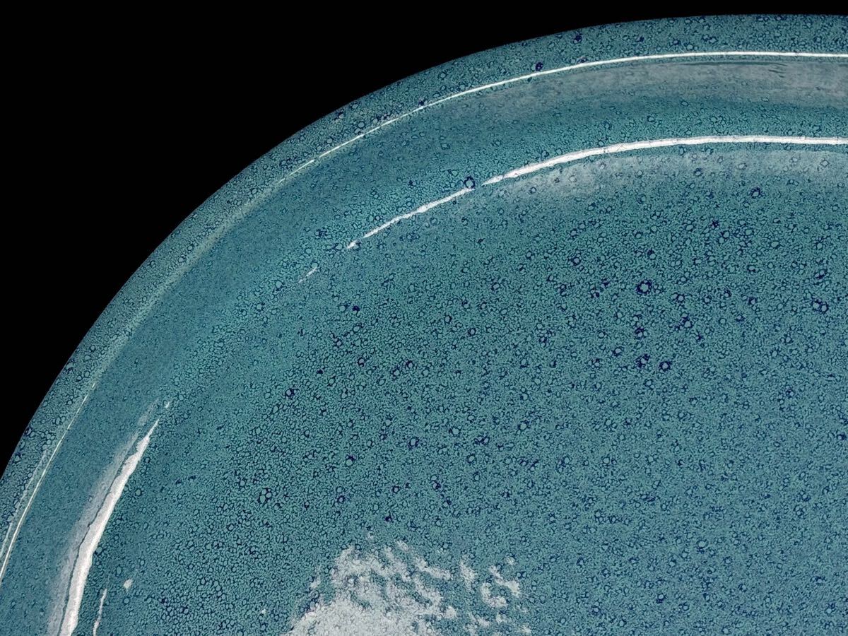 中国美術 唐物 海鼠釉 楕円水盤 盆栽鉢 朱泥 紫砂 中国古玩 時代品 【3b1116y1 2】_画像5