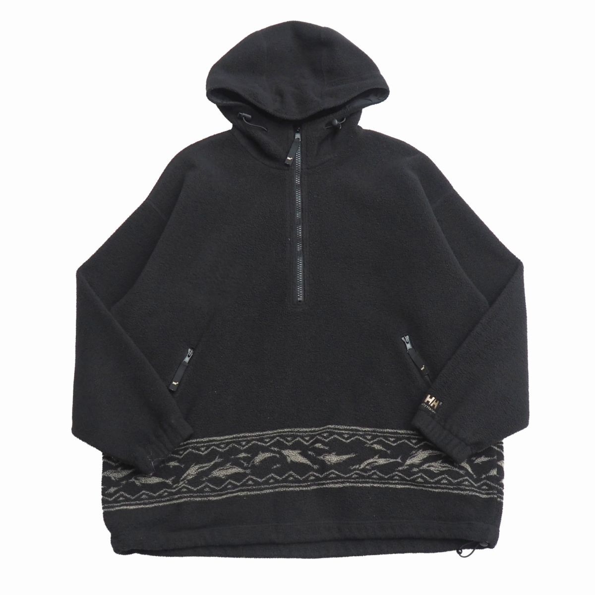 TJ7300+90s*ヴィンテージ*HELLY HANSEN/ヘリーハンセン*メンズLarge*HMA7656*ハーフジップパーカー/フリースジャケット*ブルゾン*イルカ柄_画像1