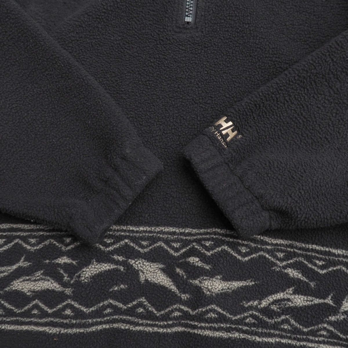 TJ7300+90s*ヴィンテージ*HELLY HANSEN/ヘリーハンセン*メンズLarge*HMA7656*ハーフジップパーカー/フリースジャケット*ブルゾン*イルカ柄_画像6