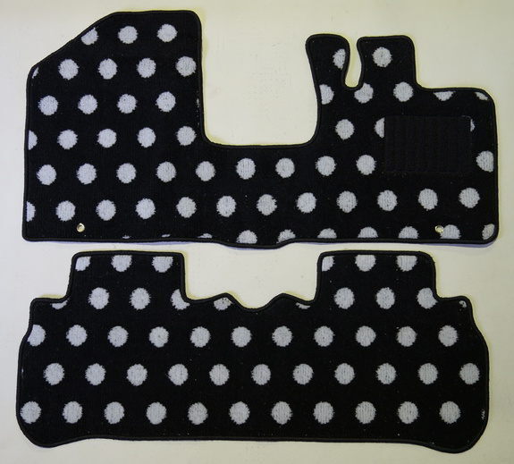  бесплатная доставка Mazda flair / custom стиль для коврик на пол полька-дот чёрный 