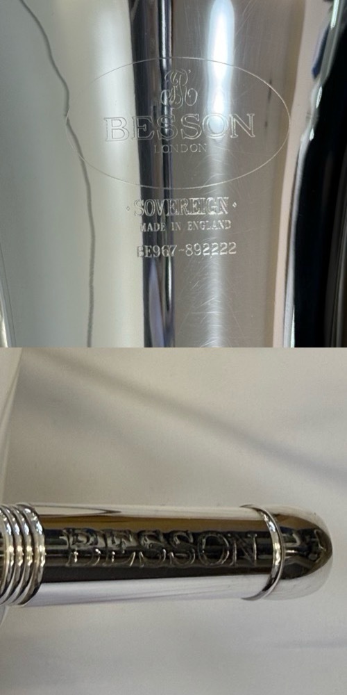 (26976)【美品】 BESSON/ベッソン　BE967　ユーフォニアム　ケース付き　管楽器　楽器　※動作未確認　中古/現状品_画像9