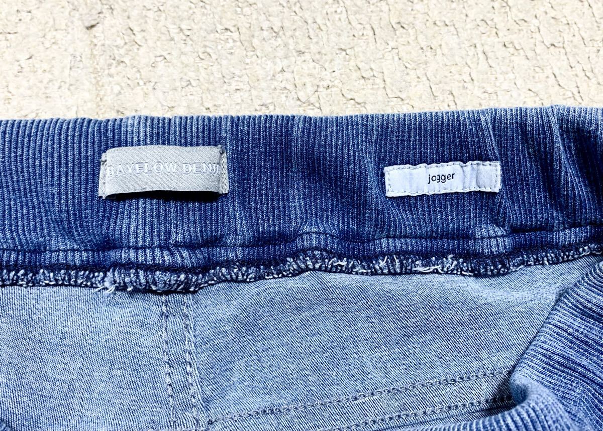 新品同様:BAYFLOW(ベイフロー).スーパーストレッチ デニム ジョガー パンツ 2(Used加工/膝 3D仕立て/W72-82股下72/OUTDOOR/grip swany type_画像6