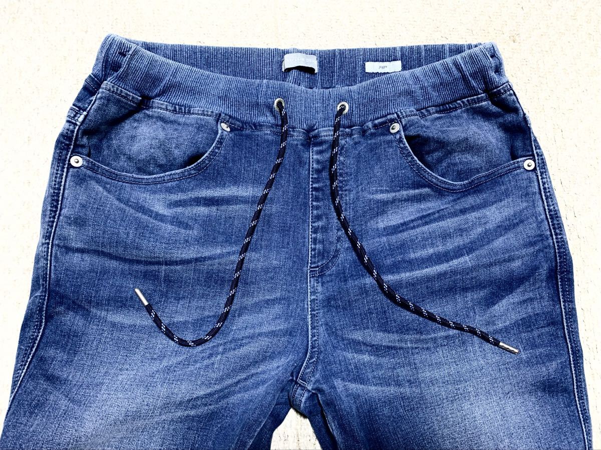 新品同様:BAYFLOW(ベイフロー).スーパーストレッチ デニム ジョガー パンツ 2(Used加工/膝 3D仕立て/W72-82股下72/OUTDOOR/grip swany type_画像4
