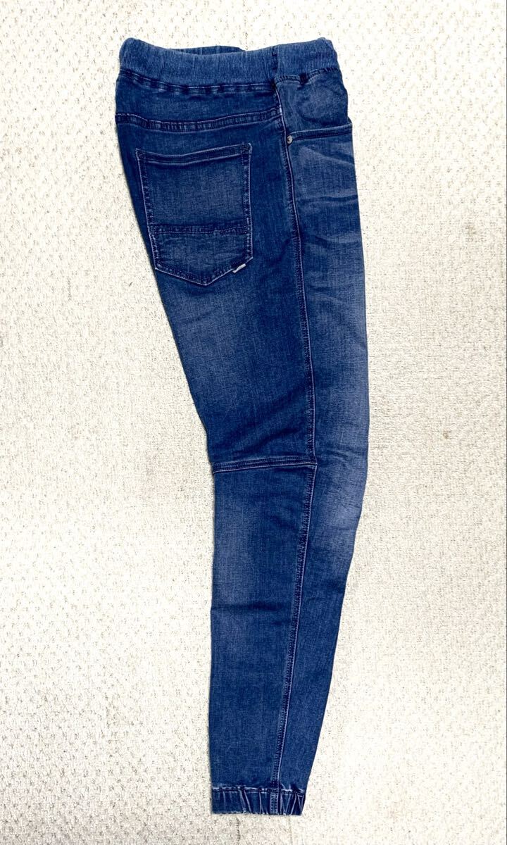 新品同様:BAYFLOW(ベイフロー).スーパーストレッチ デニム ジョガー パンツ 2(Used加工/膝 3D仕立て/W72-82股下72/OUTDOOR/grip swany type_画像3