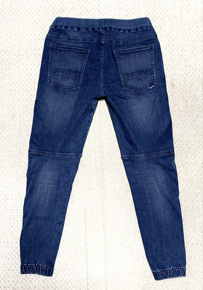 新品同様:BAYFLOW(ベイフロー).スーパーストレッチ デニム ジョガー パンツ 2(Used加工/膝 3D仕立て/W72-82股下72/OUTDOOR/grip swany type_画像2
