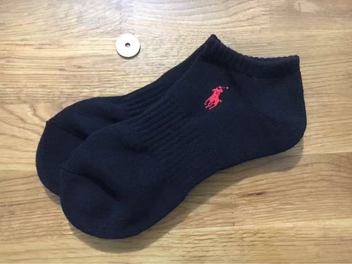 新品ポロラルフローレン レディースソックス靴下 4足セット191黒_画像2