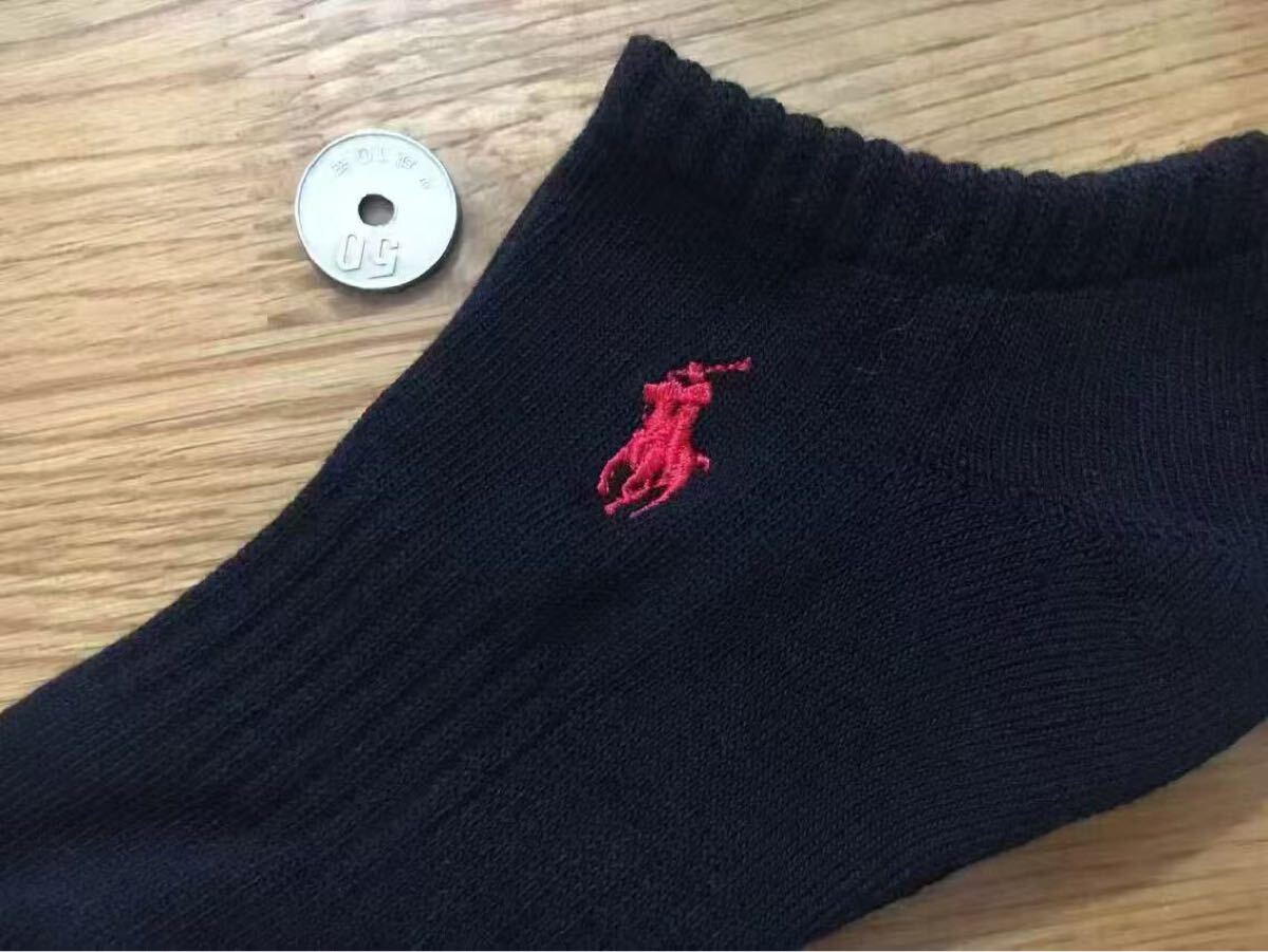 新品ポロラルフローレン レディースソックス靴下 4足セット191黒_画像3