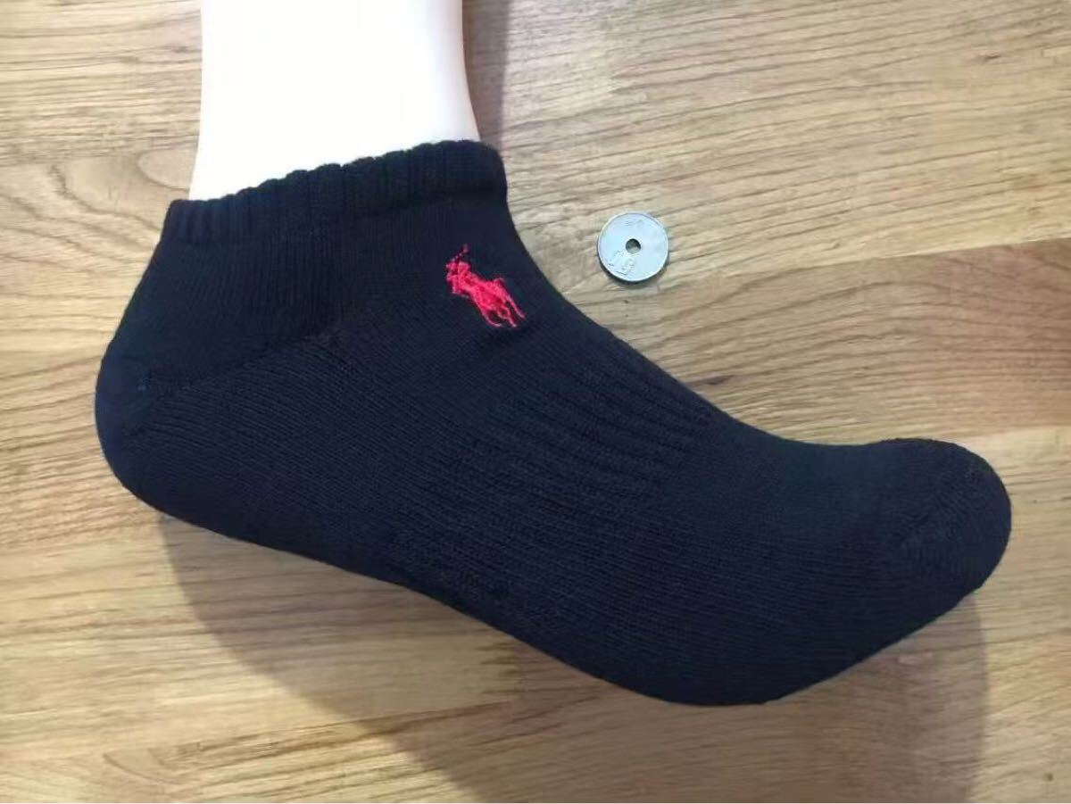 新品ポロラルフローレン レディースソックス靴下 4足セット191黒_画像4