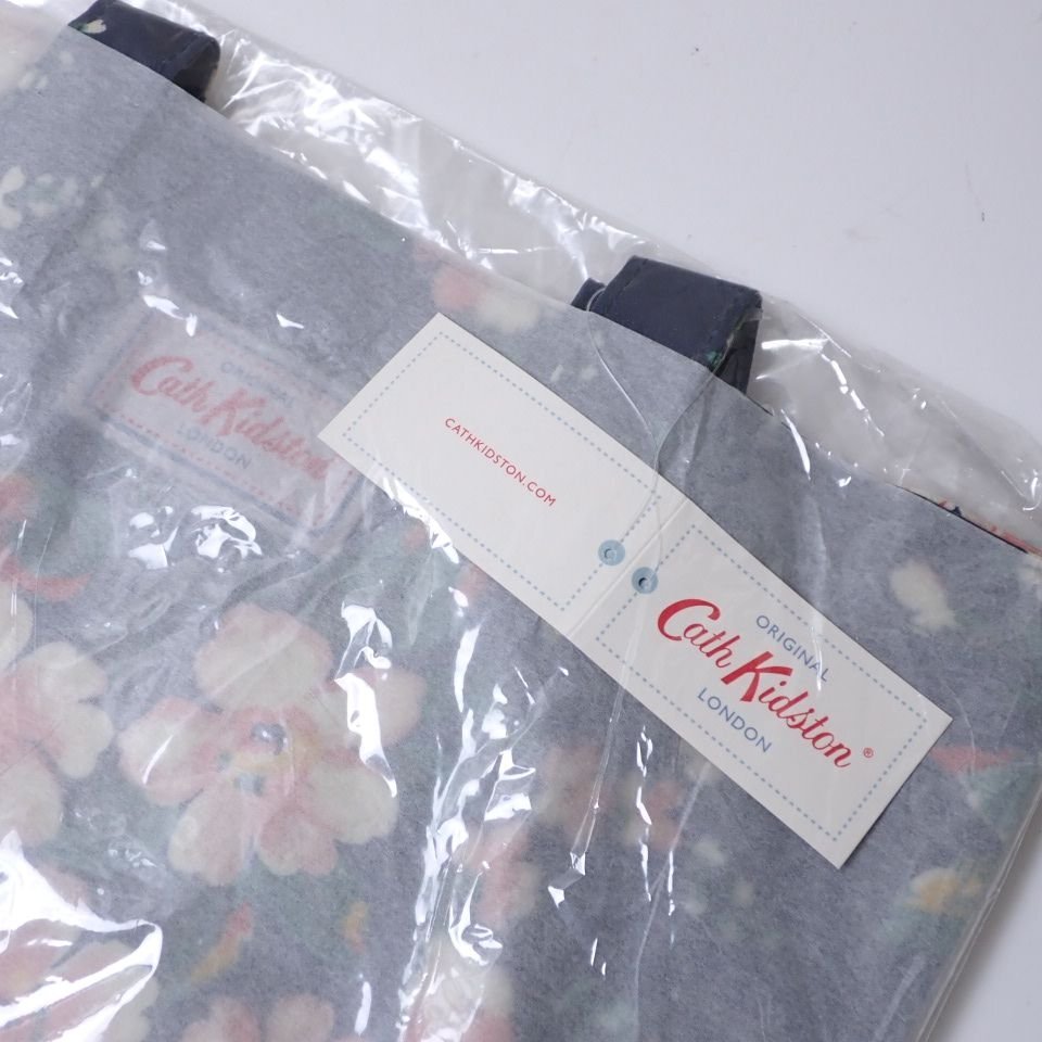 ★未開封 Cath Kidston/キャスキッドソン SPITALFIELDS ブックバッグ/ネイビー/PVCキャンバス/紙タグ・外装付き/トートバッグ&2104600045_画像3