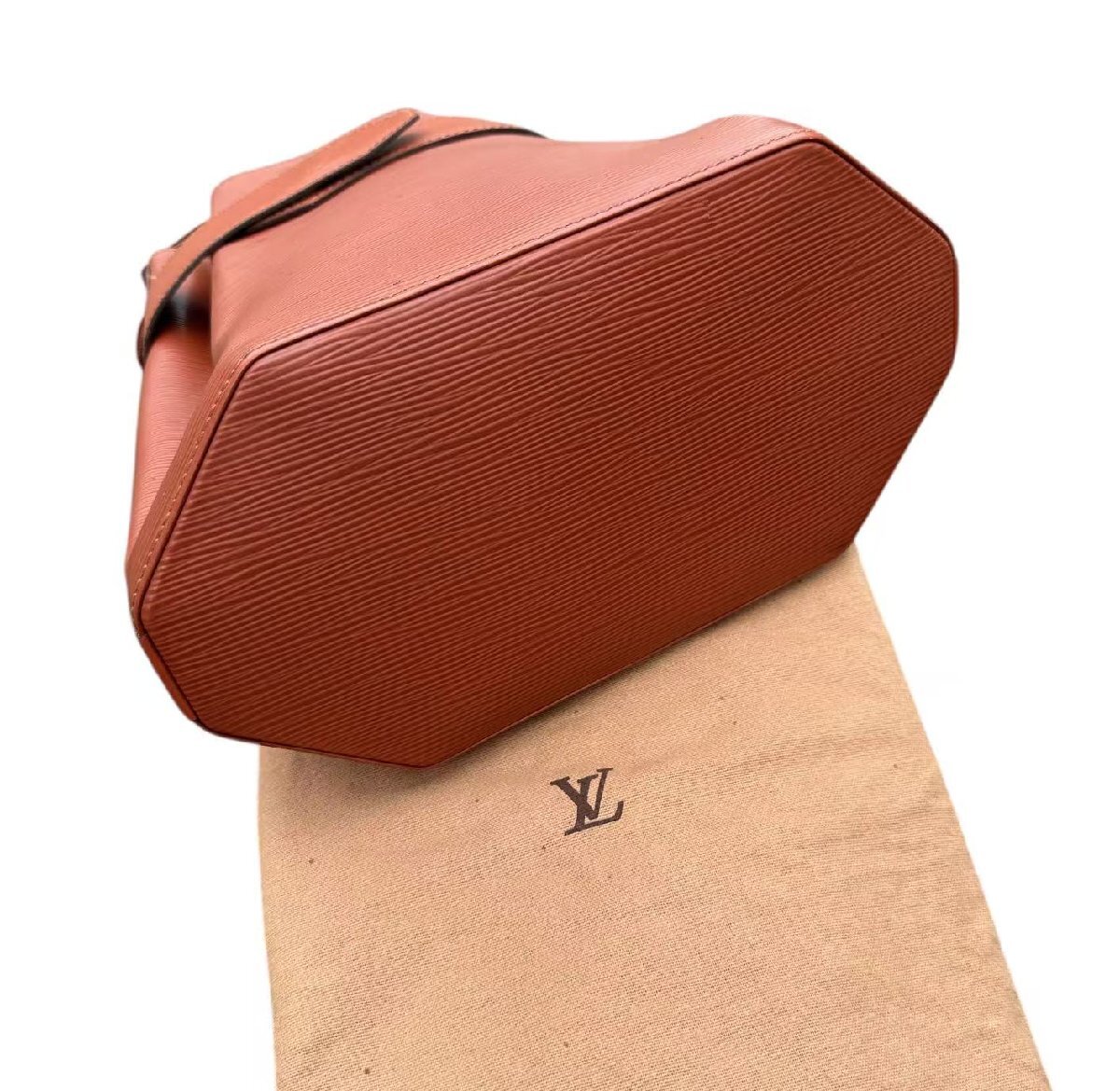 超美品◆本物◆ルイヴィトンLOUIS VUITTONエピサックデポールPMショルダー巾着バッグケニアブラウンM80203_画像6