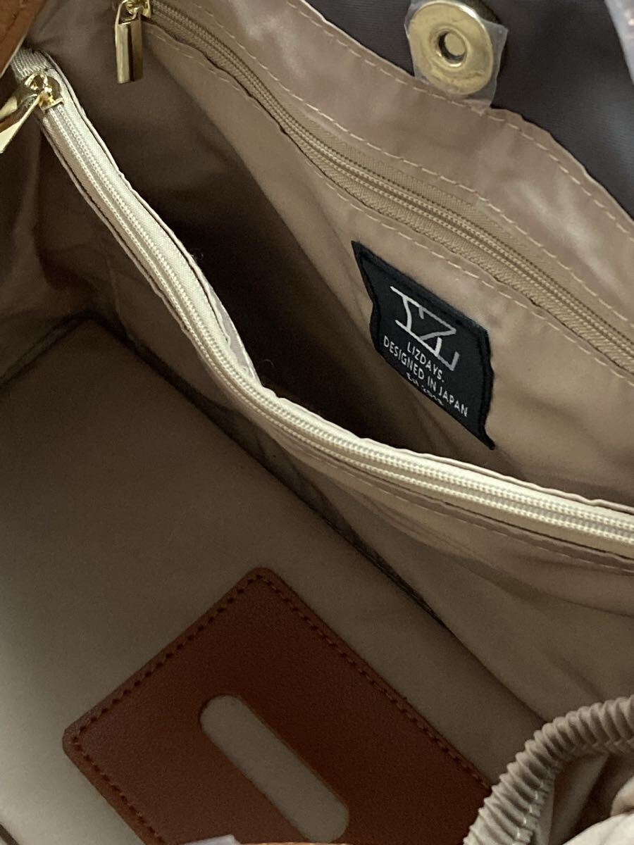 リズデイズ　新品未使用　撥水　キルティング　トートバッグ　ショルダーバッグ　　 2way ナイロンバッグ_画像7