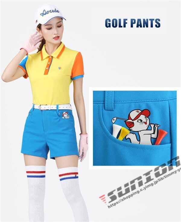  Golf одежда женский шорты Golf колени сверху большой размер стрейч короткий хлеб модный весна лето летний спорт 