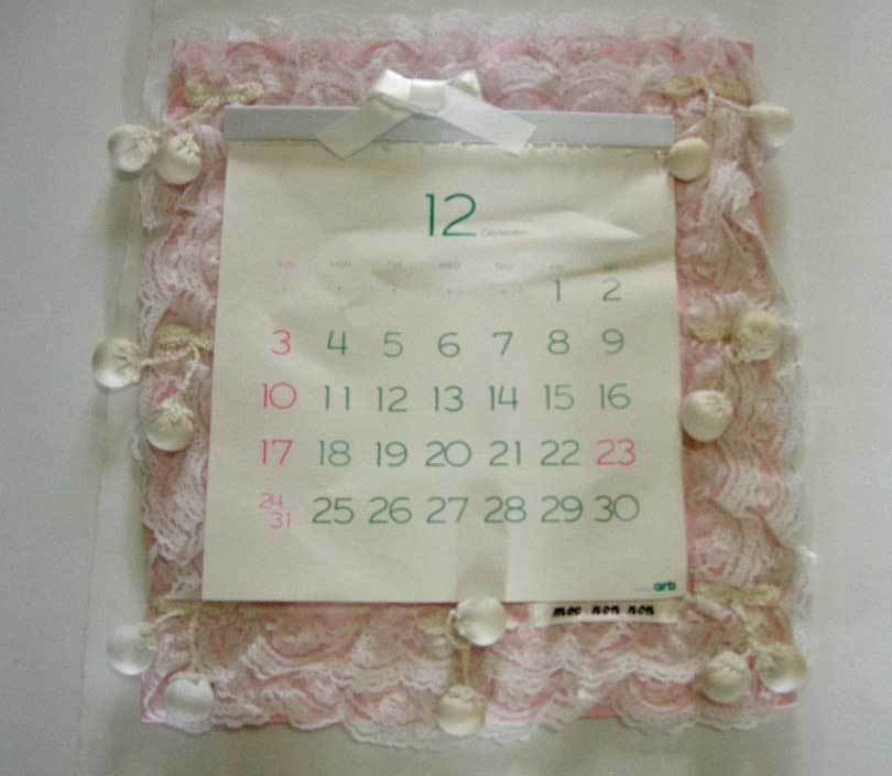 [ beautiful goods ] calendar holder 15. cherry ornament, tapestry etc. how to use many sama 