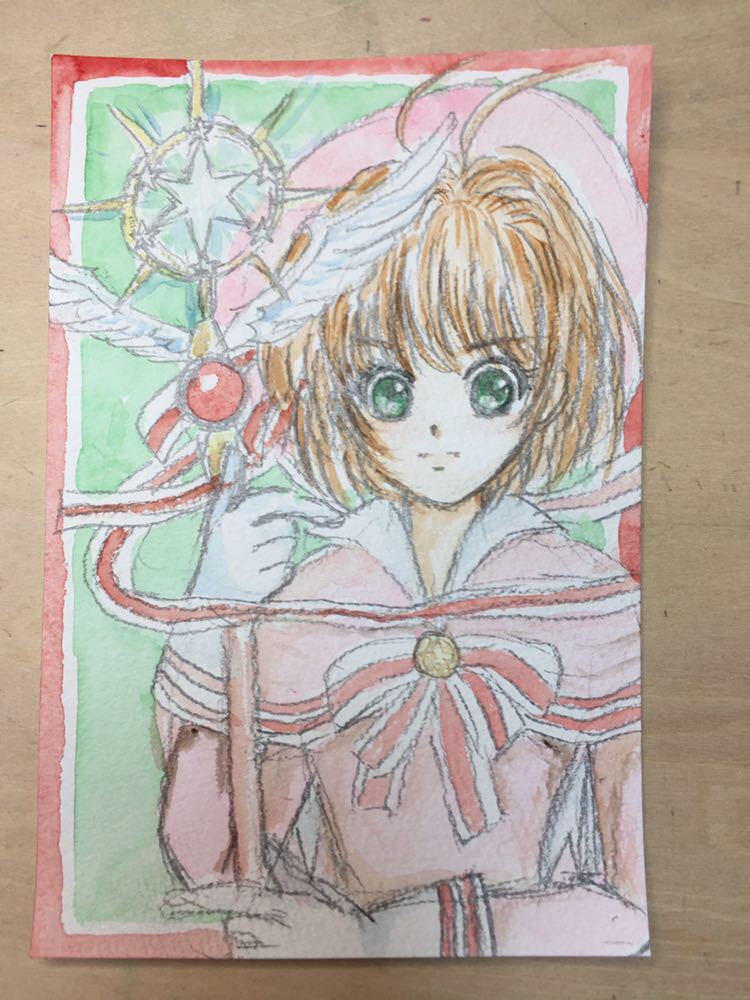  hand-drawn illustrations Cardcaptor Sakura tree .book@ Sakura same person illustration watercolor post card [......]