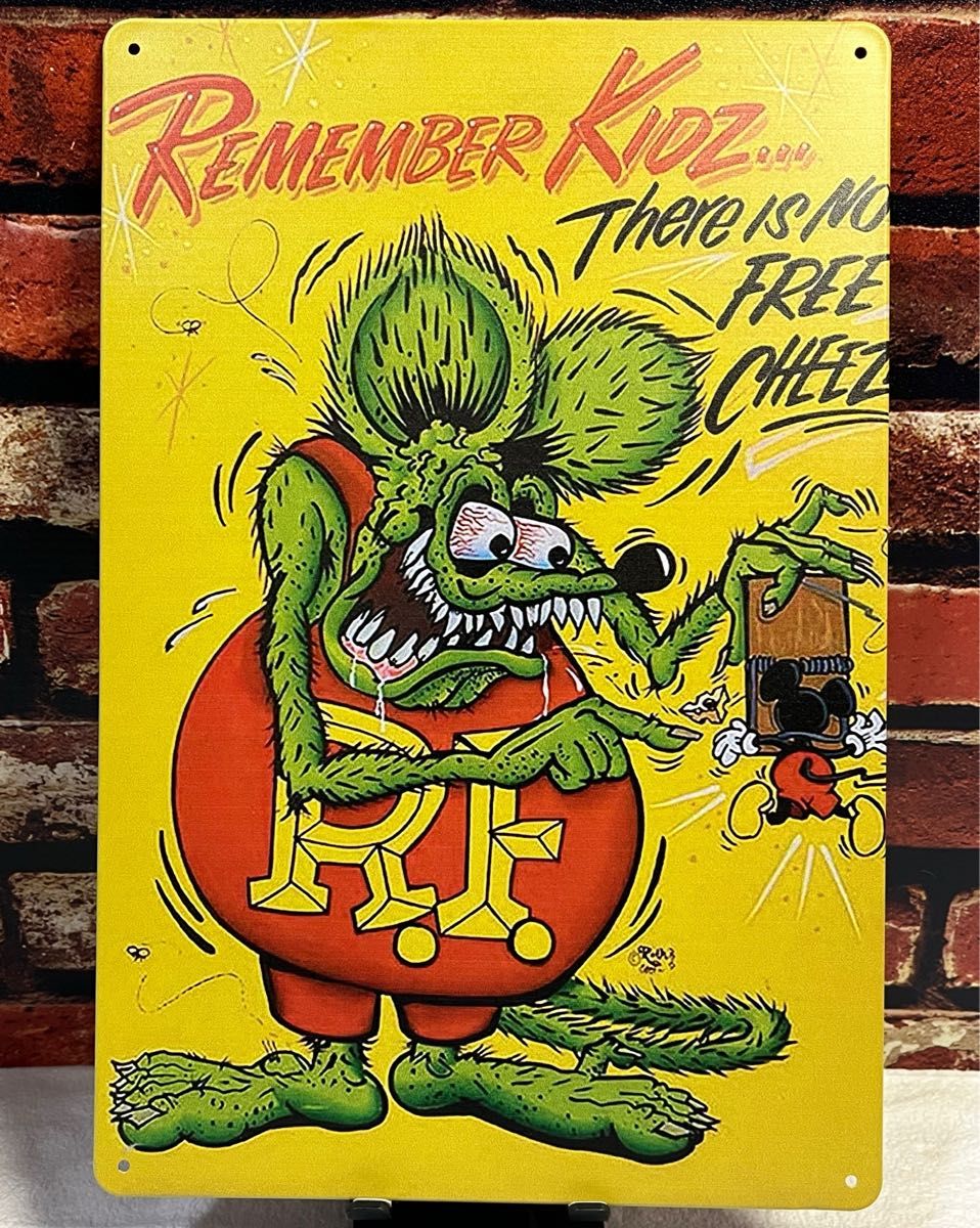 ラットフィンク ブリキ 看板 ティンサイン RATFINK ムーンアイズ