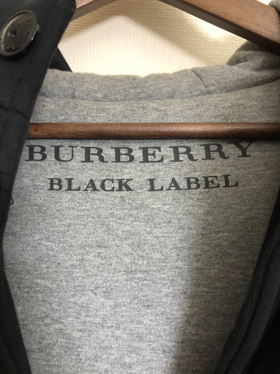 BURBERRY BLACK LABEL バーバリー ブラックレーベル size2 中綿 フード付き ベスト ダウンベスト_画像4