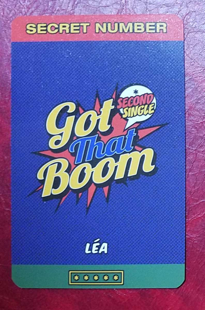 SECRET NUMBER レア Got That Boom トレカ B 即決 Lea 小川美月 フォトカード トレーディングカード シークレットナンバー 2nd Single_画像2