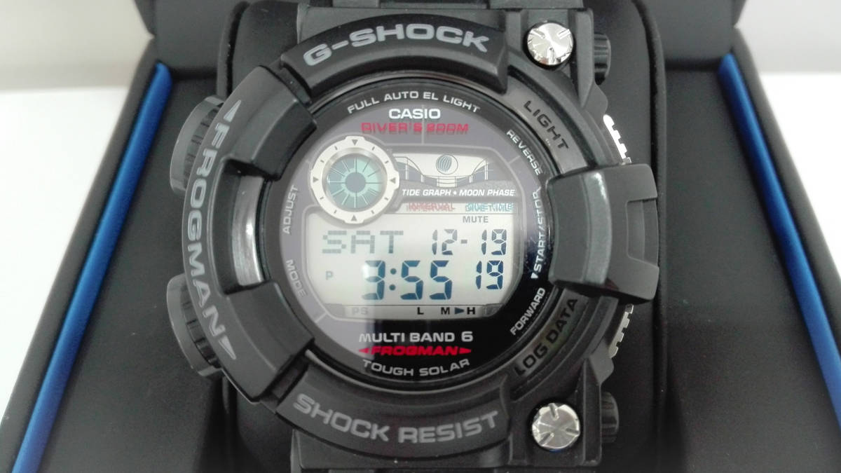 【美品】CASIO G-SHOCK 腕時計 マスターオブG FROGMAN フロッグマン GWF-1000-1JF 電波ソーラー タフソーラー 現行モデル_画像1