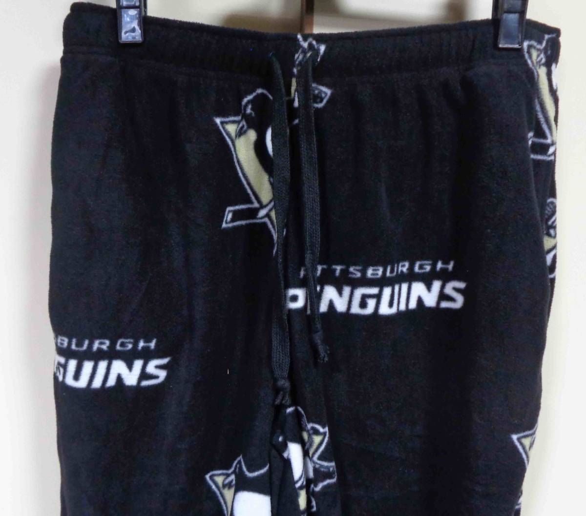 海外M黒ピッツバーグペンギンズ Pittsburgh Penguins フリースパンツ（ルームパンツ・パジャマパンツ家着・睡眠用・街着NHLアイスホッケー_画像6